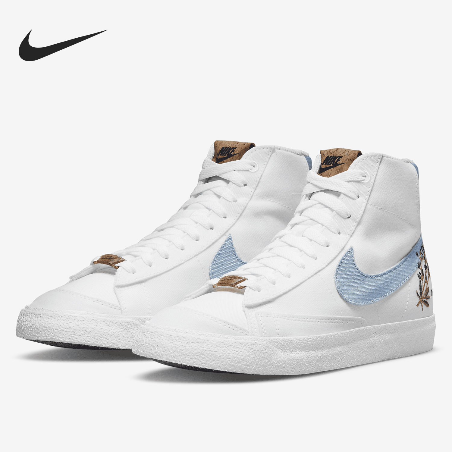 Nike/耐克正品Blazer男女学生耐磨刺绣高帮运动休闲鞋DC9265-100