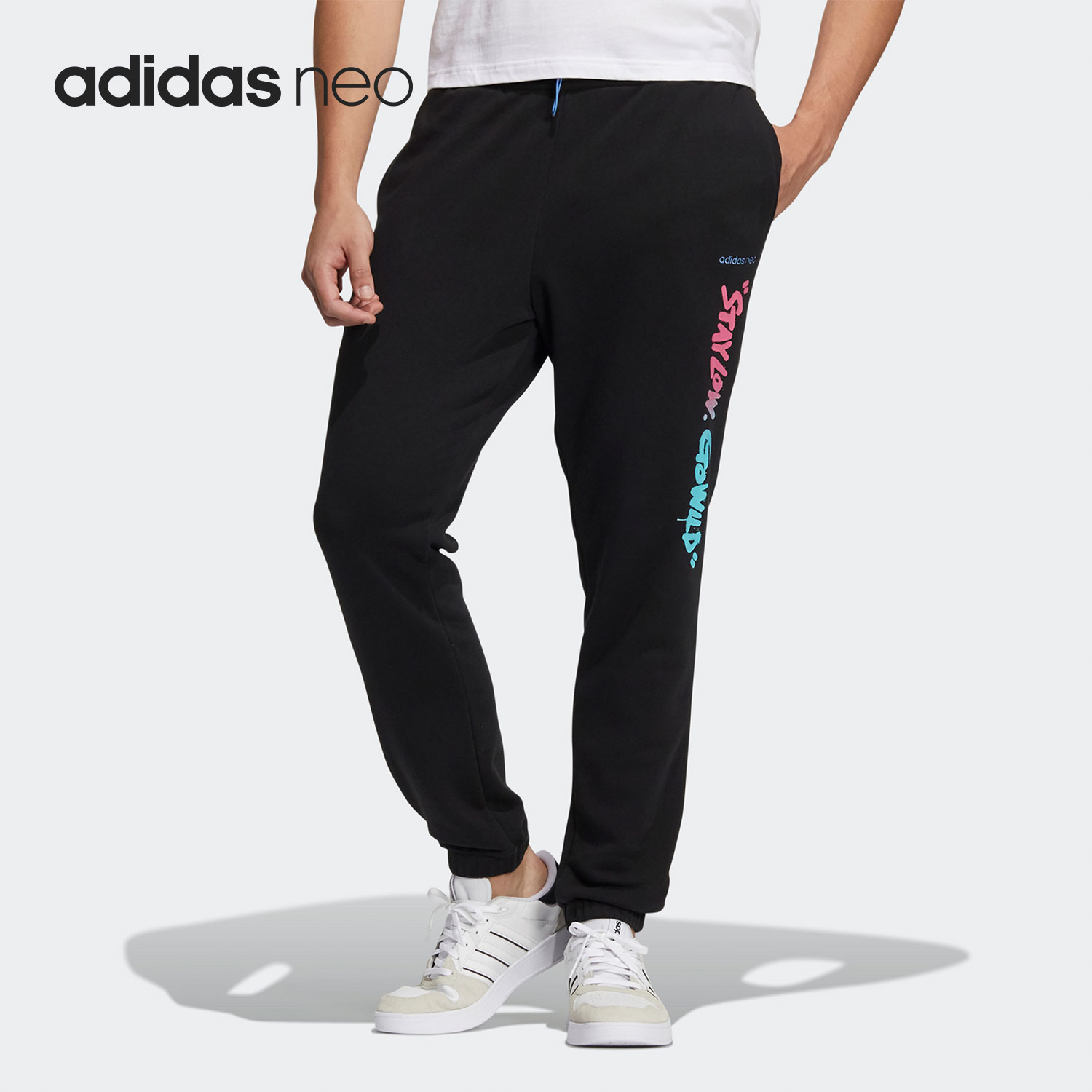 Adidas/阿迪达斯正品NEO休闲男子时尚潮流运动简约长裤HG9042