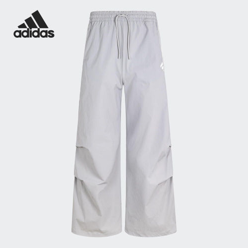 Adidas/阿迪达斯正品2025新款女士宽松时尚梭织长裤JY8076
