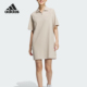 潮流透气连衣裙JI5650 26夏休闲女士翻领修身 Adidas 阿迪达斯正品
