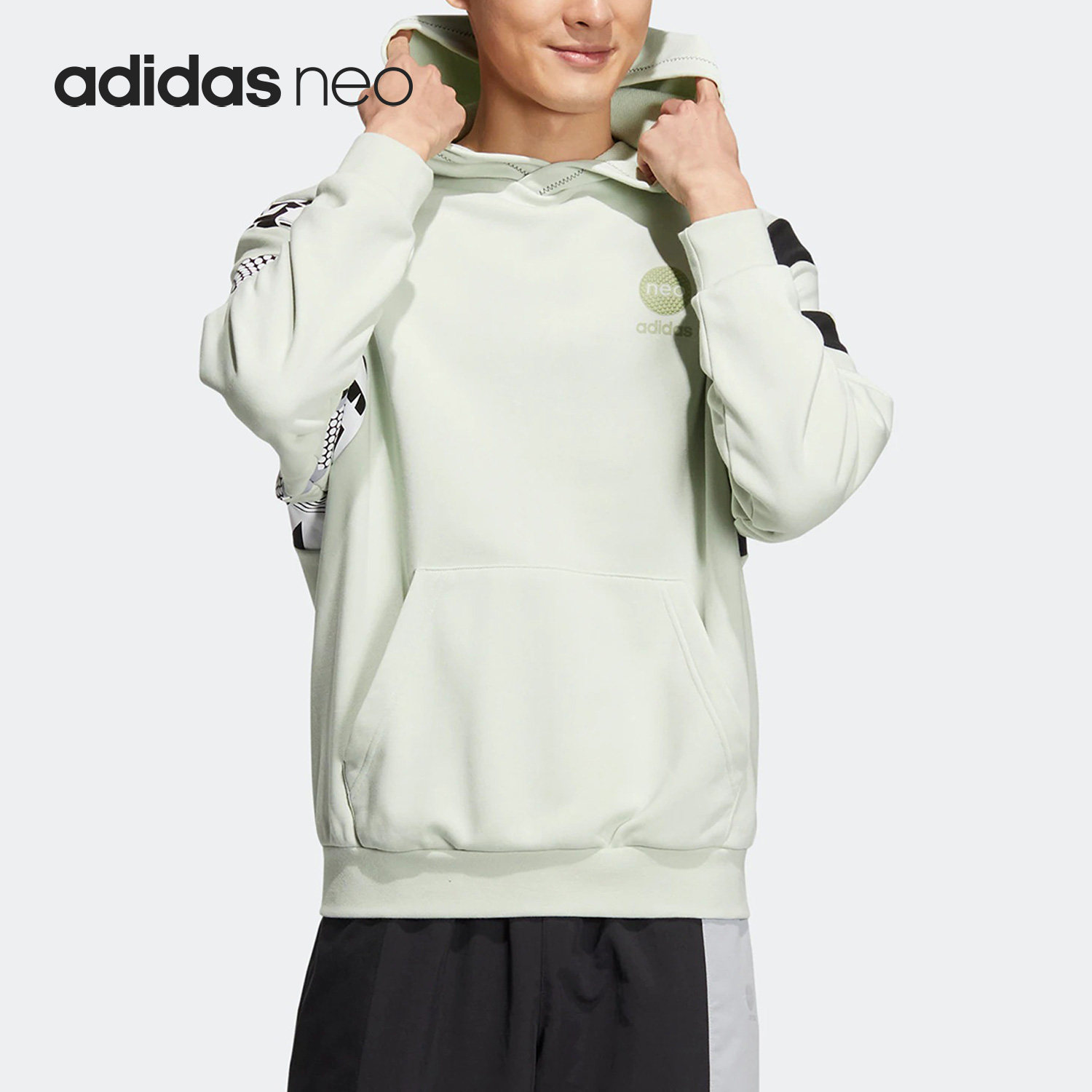 Adidas/阿迪达斯正品NEO新款男女运动时尚休闲套头卫衣HM9986