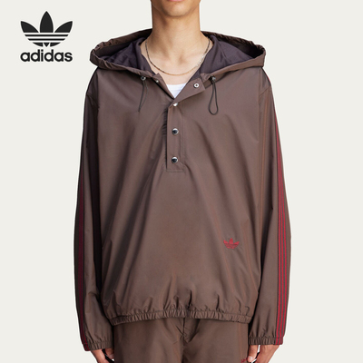 阿迪达斯男女休闲宽松套头夹克