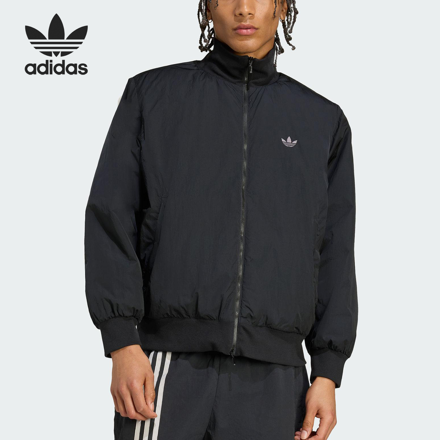 Adidas/阿迪达斯正品2025秋季款男士日常立领保暖梭织棉服JX7783