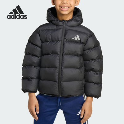Adidas/阿迪达斯正品2025小童反光简约运动休闲保暖棉服JM8864