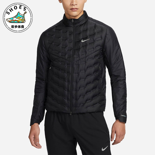 Nike/耐克正品新款运动男士拒水轻薄拼接保暖羽绒服FB7557-010