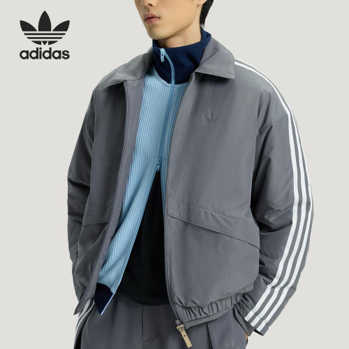 Adidas/阿迪达斯正品三叶草男士运动保暖运动宽松棉服外套KS5337