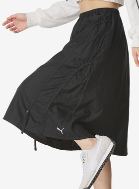 Puma/彪马正品DARE TO Woven Midi女士运动梭织半身裙633976-01