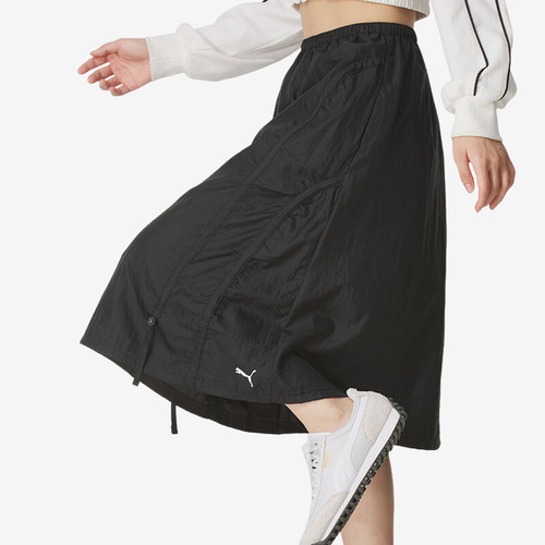Puma/彪马正品DARE TO Woven Midi女士运动梭织半身裙633976-01