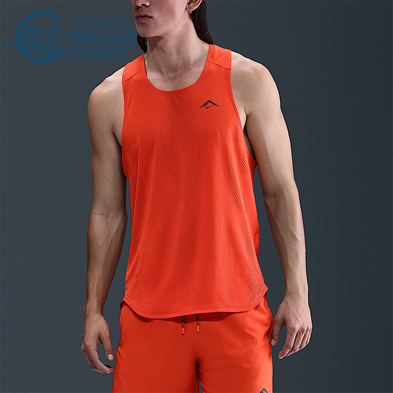 Nike/耐克正品Dri-FIT男士跑步网眼针织越野T恤背心HV2142-633