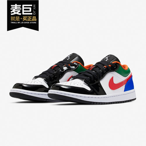 Nike/耐克AIR JORDAN 1 LOW AJ1低帮 彩色拼接湖人女篮球鞋CZ4776