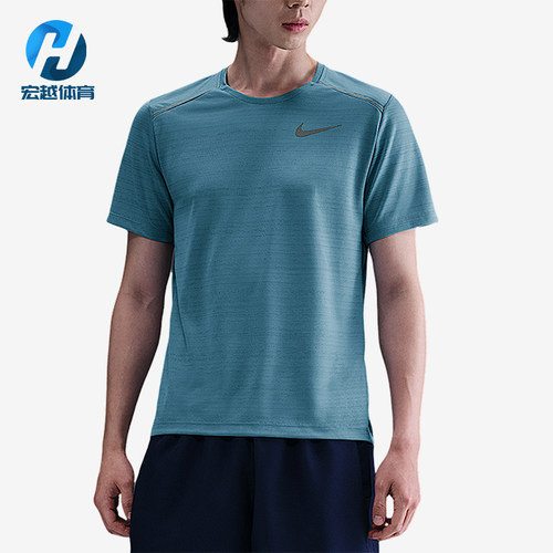 Nike/耐克正品Dri-FIT男士套头运动跑步训练透气短袖AJ7566-464