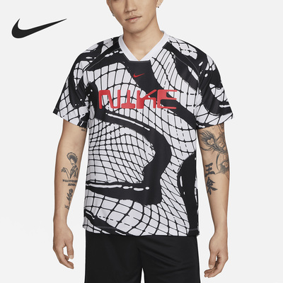 Nike/耐克正品RI-FIT男子V领透气足球运动T恤球衣FB6408-100