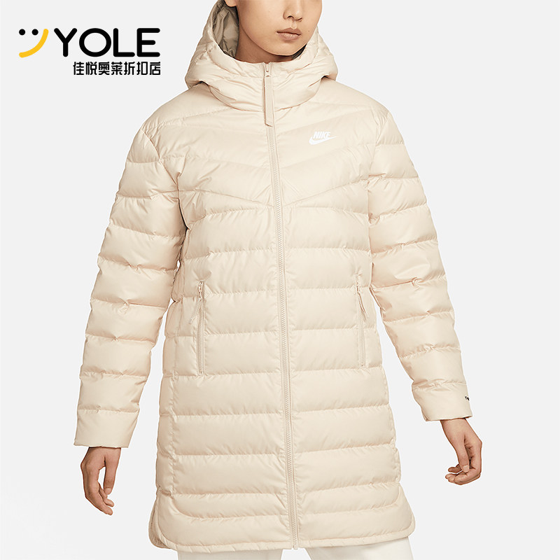 Nike/耐克正品冬季新款女士运动保暖中长款羽绒服DR1588-206