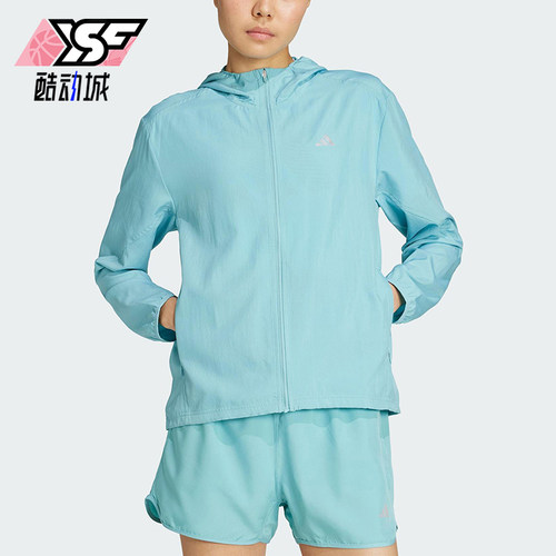Adidas/阿迪达斯正品RUN IT JACKET女士连帽跑步运动外套JM5745