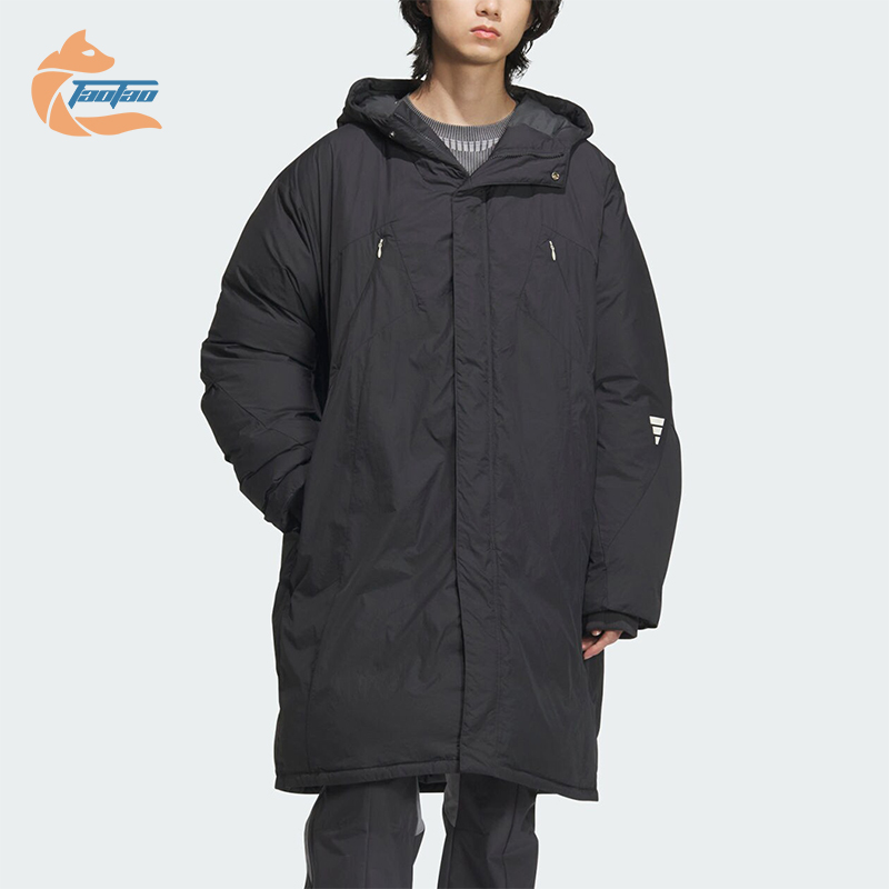 阿迪达斯男士保暖连帽羽绒服