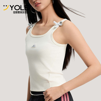 Adidas/阿迪达斯正品三条纹舞动系列女士经典运动休闲背心KS0043