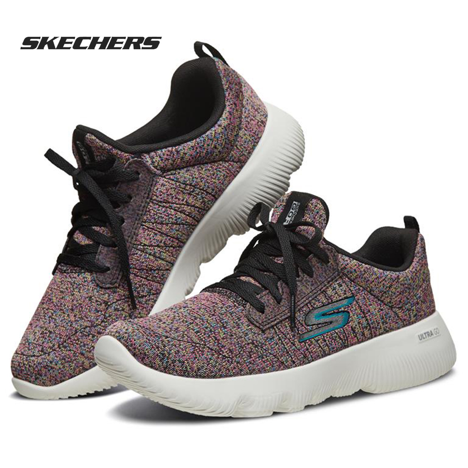 Skechers/斯凯奇正品女子轻质跑鞋双色编织网布休闲运动鞋