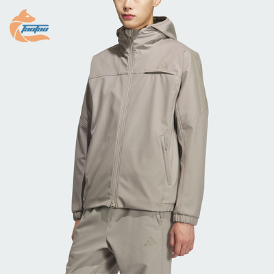 Adidas/阿迪达斯正品2025冬季款男士运动连帽耐穿休闲外套KQ8526