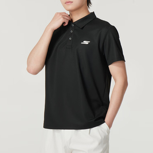 斯凯奇正品 新款 Skechers 轻盈休闲夏季 男士 运动针织透气POLO衫