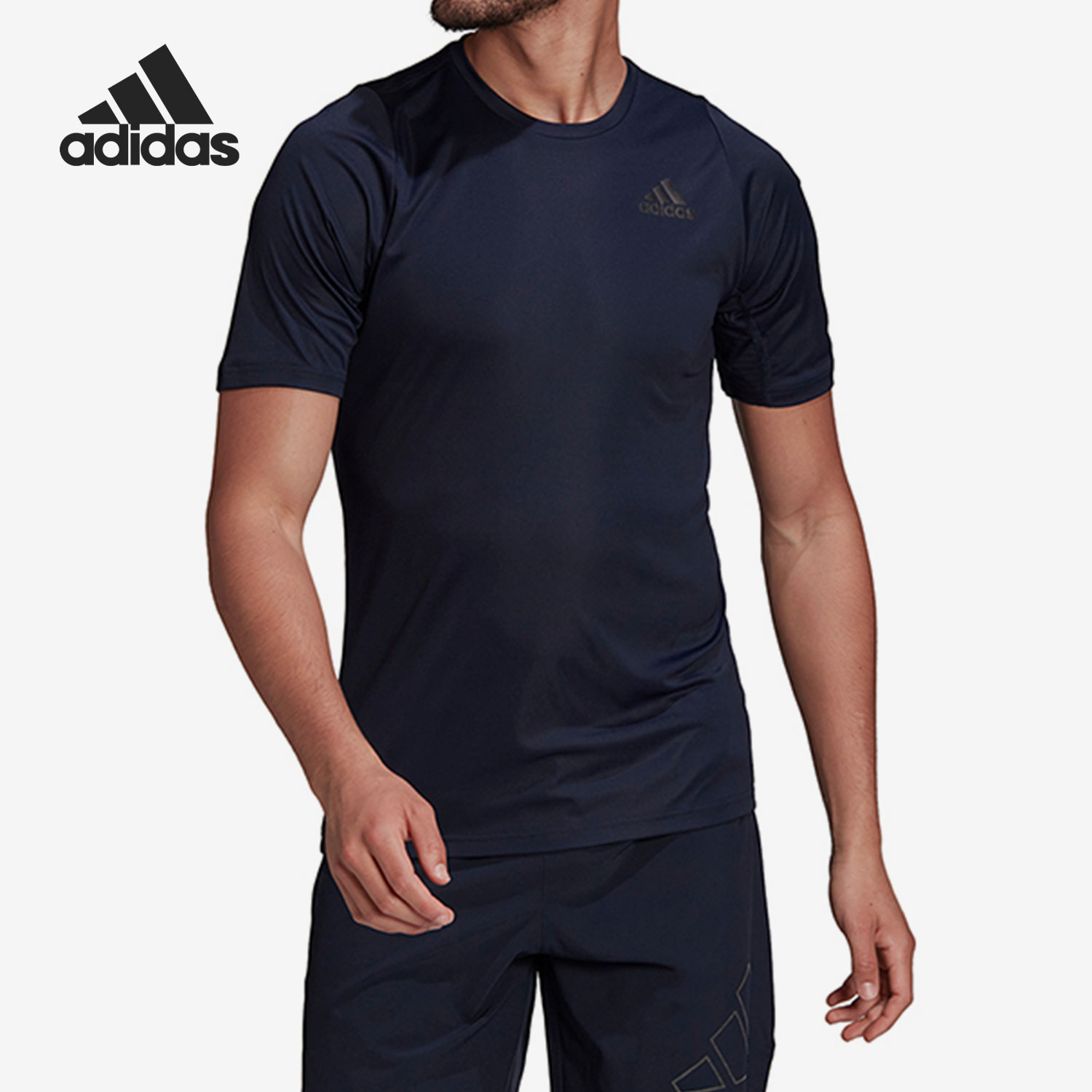 Adidas/阿迪达斯正品夏季新款男子跑步运动休闲短袖T恤HC0408