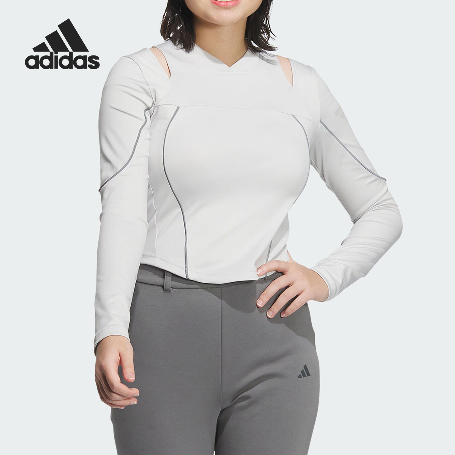 Adidas/阿迪达斯正品FUSTL LS TEE女士时尚简约长袖JJ1085