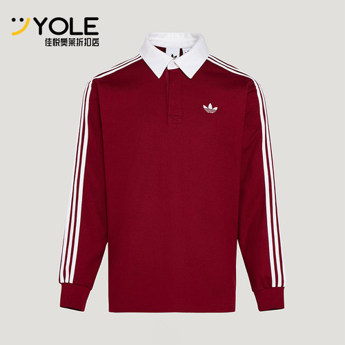 Adidas/阿迪达斯正品三叶草男士宽松经典运动长袖POLO衫KG3905