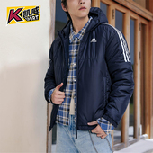 经典 Adidas 保暖运动连帽棉服KF6757 款 男士 阿迪达斯正品 2025秋季