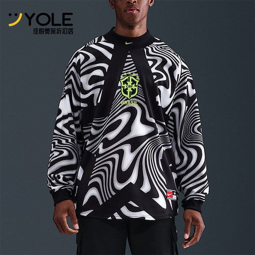 Nike/耐克正品2025男士运动圆领套头耐穿时尚足球上衣IO0795-010