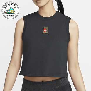 Nike 新款 女士柔软针织网球透气运动背心FQ2274 010 耐克正品
