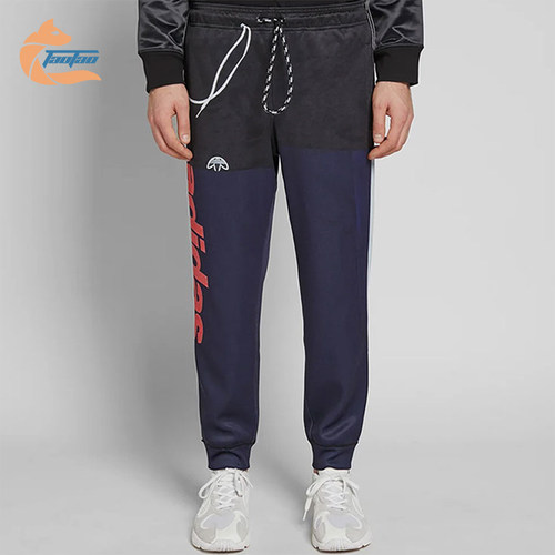 Adidas/阿迪达斯正品三叶草男士拼接宽松经典系带运动卫裤DT9487