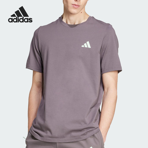 Adidas/阿迪达斯正品2025新款男士透气运动宽松短袖JY3032