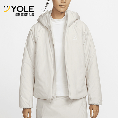 耐克女士保暖简约轻薄运动棉服