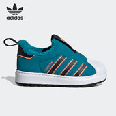 阿迪达斯正品 三叶草小童经典 贝壳头冬季 Adidas 加绒运动鞋 EE6418