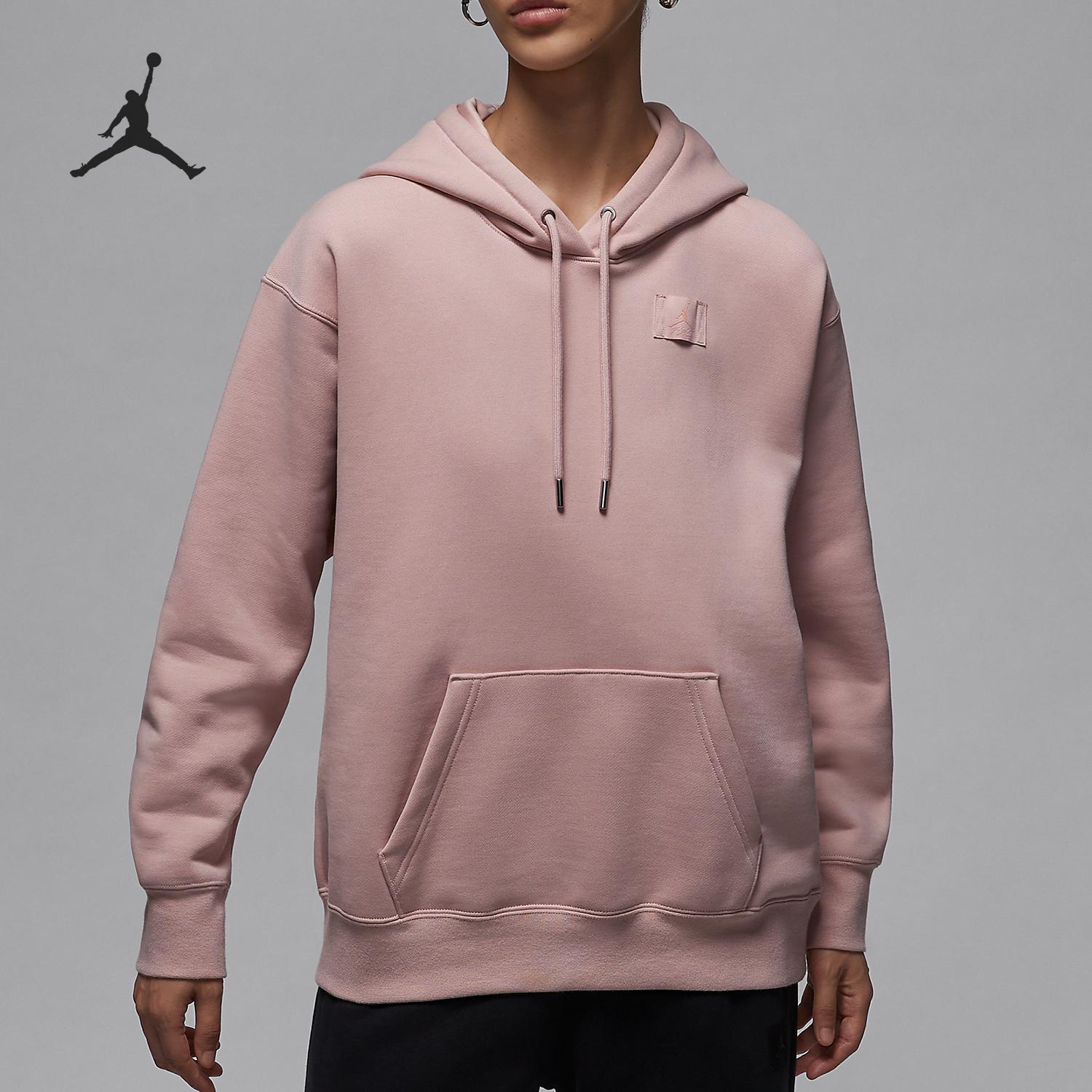 耐克女士运动简约连帽宽松卫衣