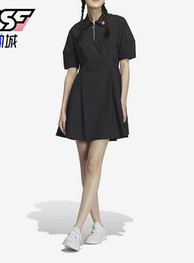Adidas/阿迪达斯正品neo草莓熊女子新款运动翻领连衣裙IP4022