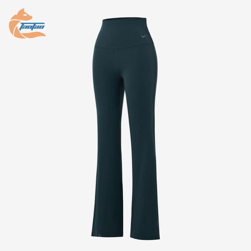 Nike/耐克正品S新款女深绿色瑜伽健身喇叭经典运动长裤FV7922-390