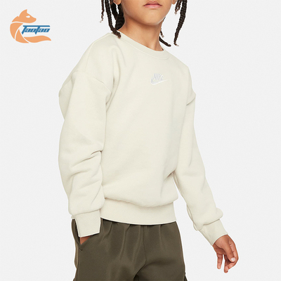 耐克正品小童加绒休闲卫衣