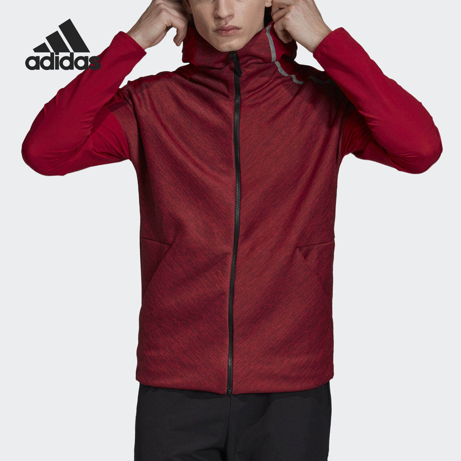 Adidas/阿迪达斯正品男子休闲训练拉链连帽运动外套 EI6189,运动服/休闲服装,运动茄克/外套,淘宝优惠券,粉丝福利购,淘宝优惠卷