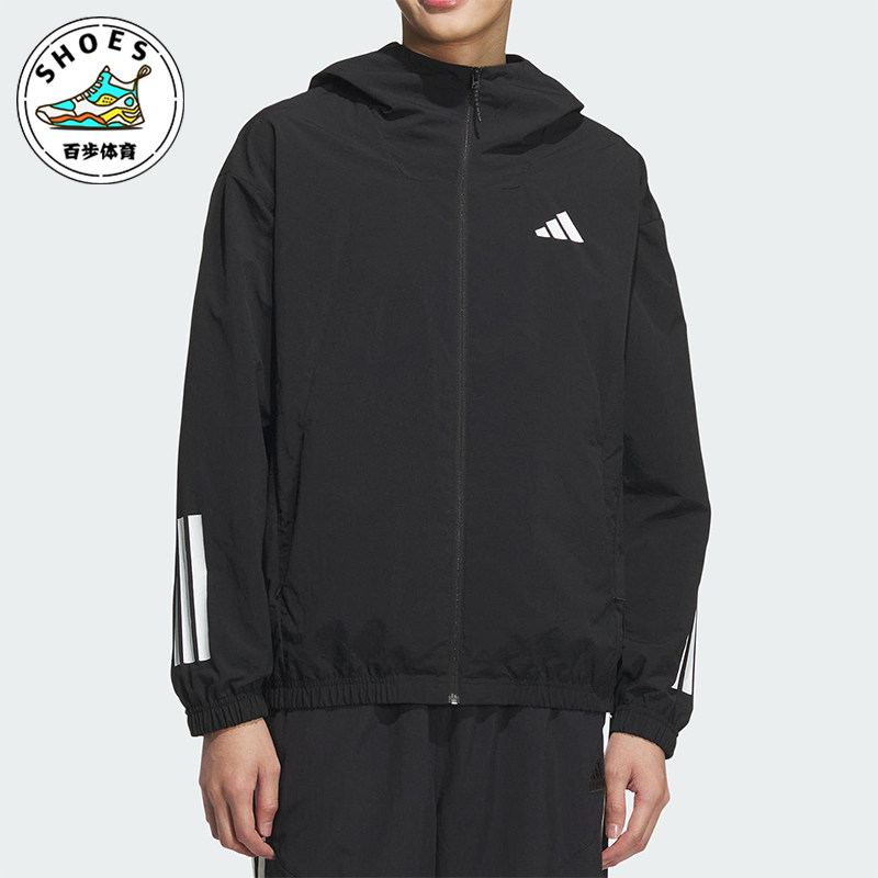 Adidas/阿迪达斯正品新款男士梭织透气经典连帽夹克外套KC3926