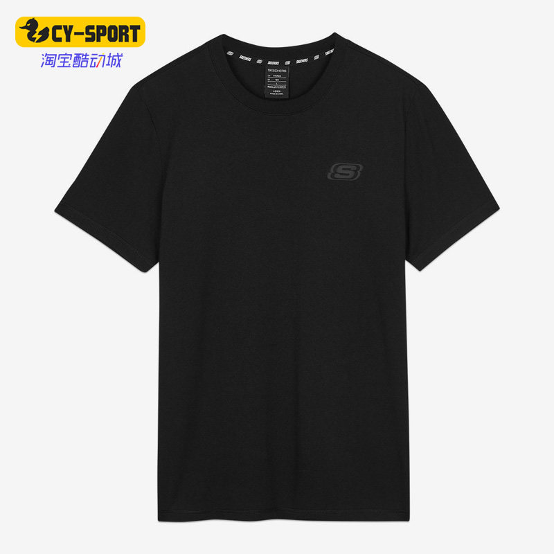 Skechers/斯凯奇正品新款舒适透气印花男女运动短袖T恤 L222U105