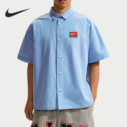 Nike/耐克正品夏季男士刺绣运动休闲透气衬衫T恤IF0927-427