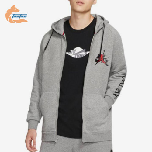 Nike/耐克正品JORDAN新款男灰色加绒保暖经典夹克外套DH9507-091