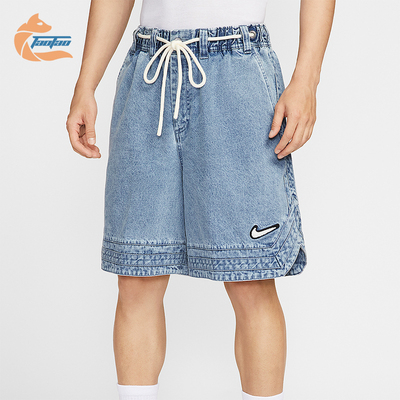 Nike/耐克正品夏季男士复古柔软牛仔布经典篮球短裤HV1914-436