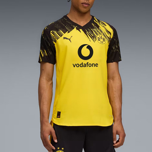 Puma/彪马正品男黄黑色足球衣比赛速干经典排汗训练短袖780087-01