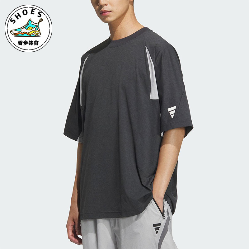 Adidas/阿迪达斯正品FOS T-SHIRT男士圆领透气宽松休闲短袖JY8056