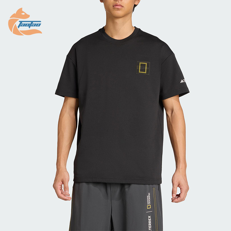 Adidas/阿迪达斯正品夏季男女圆领套头简约经典印花短袖T恤KC2352