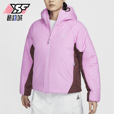 耐克女士训练拼接保暖时尚棉服