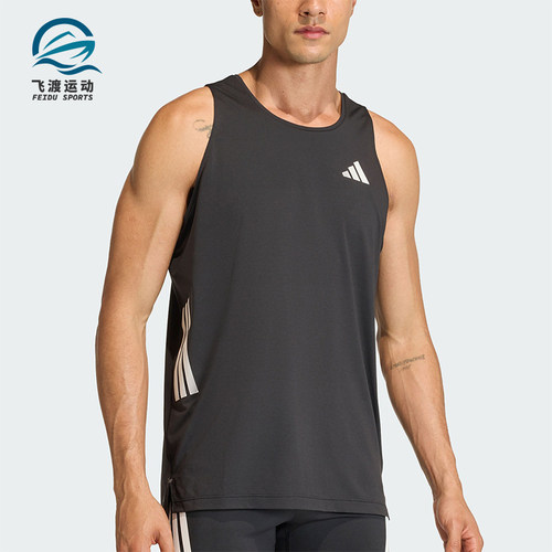 Adidas/阿迪达斯正品夏季男士透气日常跑步运动圆领背心T恤JZ6544