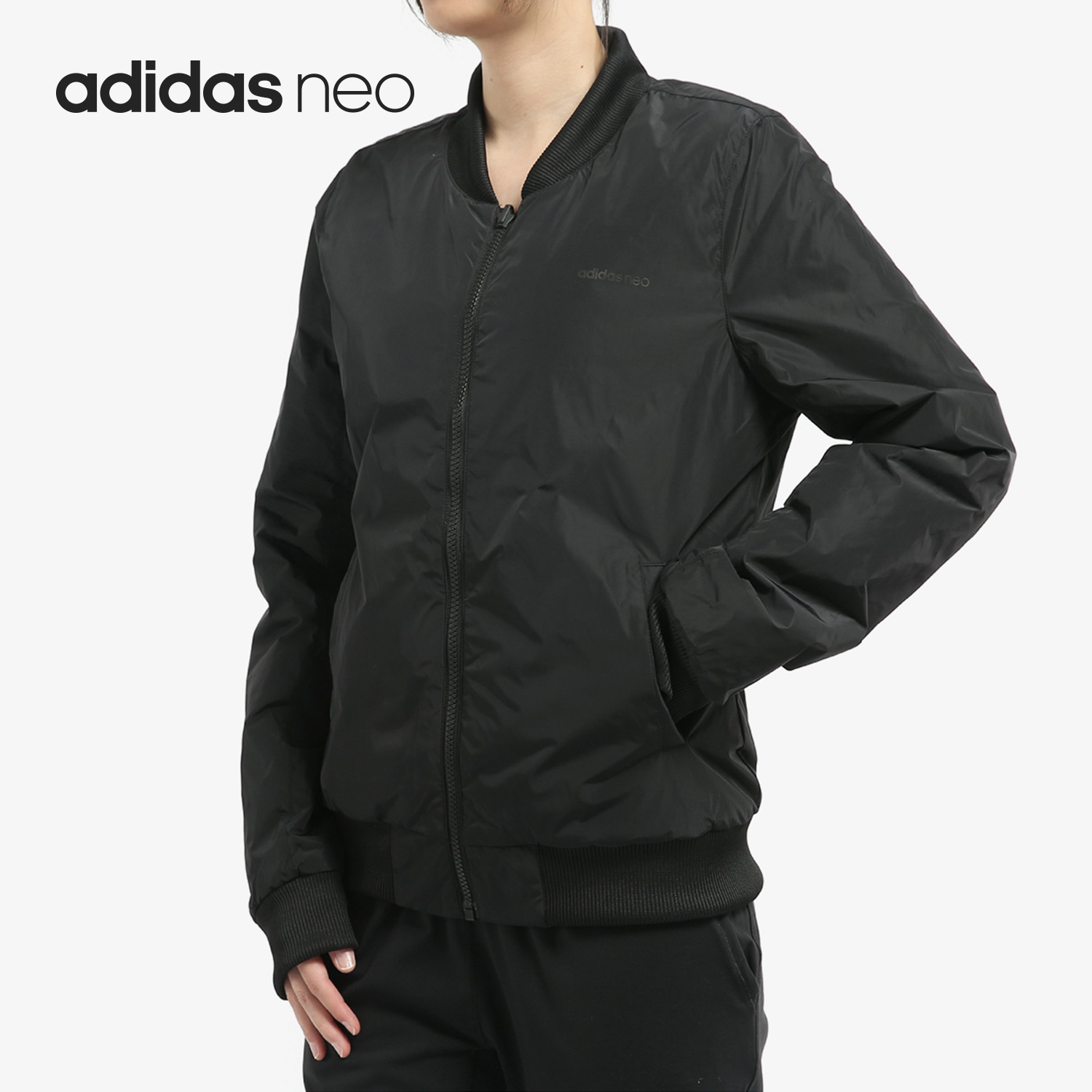 Adidas/阿迪达斯正品NEO 女子立领保暖休闲运动棉衣 CZ4366