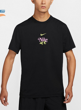 Nike/耐克正品DRI-FIT男士透气印花户外运动短袖HM4459-010